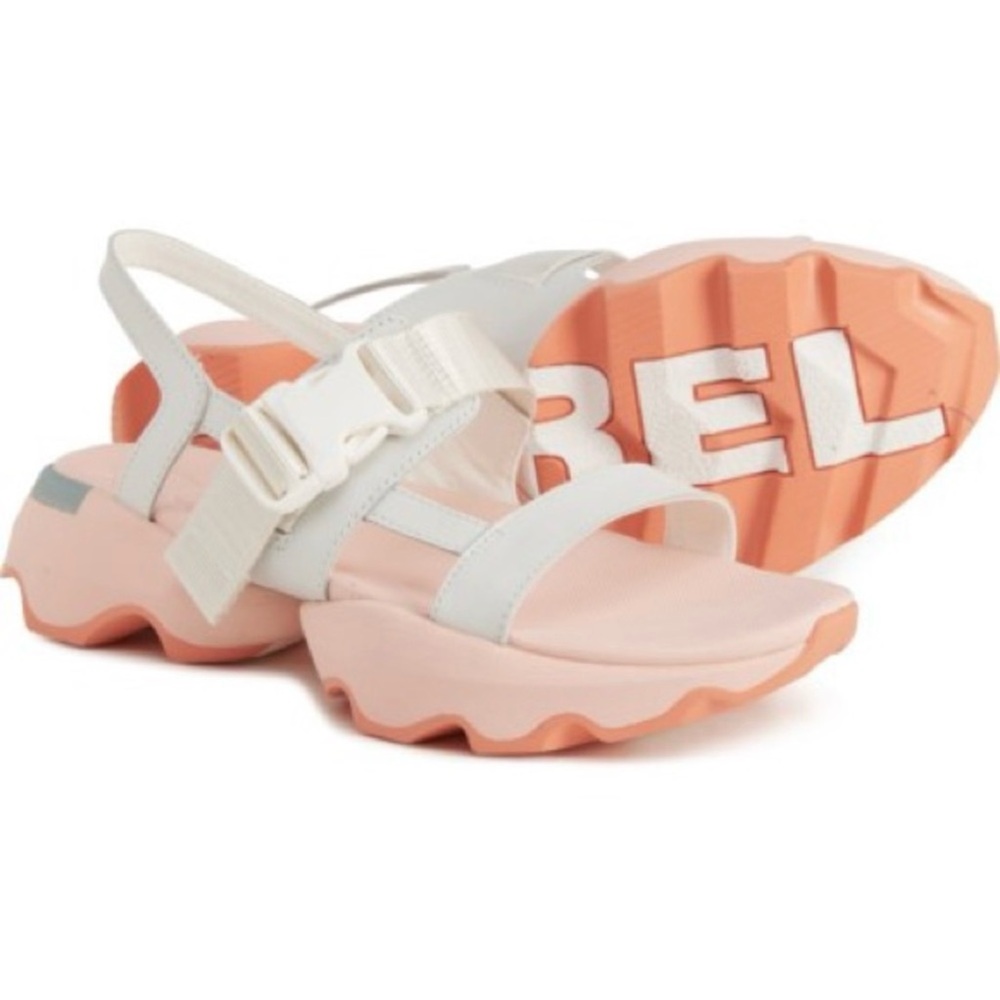 Sorel Kinetic Impact Slingback Heel Sandals in Peach Size 7